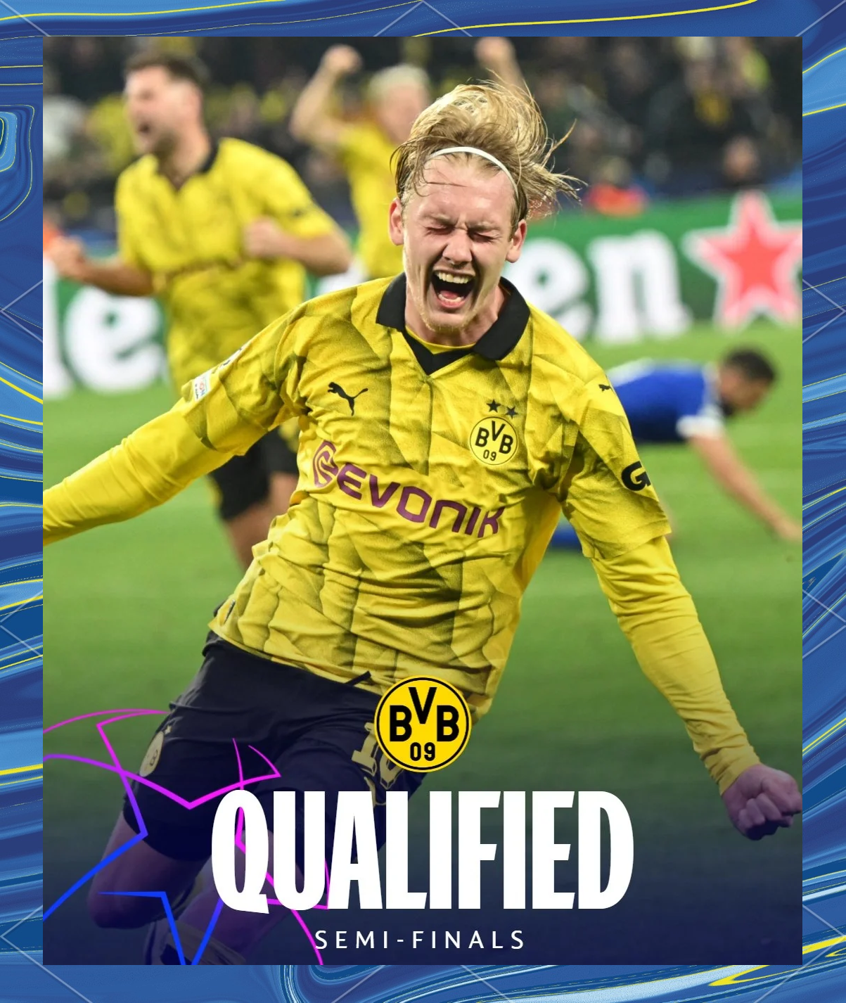 曼联大胜多特蒙德,顺利晋级欧冠半决赛 曼联大胜多特蒙德,顺利晋级欧冠半决赛